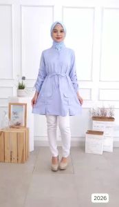 MEYDI long Tunik atasan Wanita dewasa super premium bahan cotton yokka one size