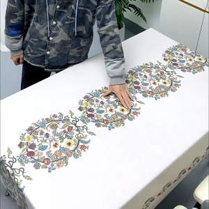 Deluxe PVC Tablecloth Excellent Heat Protection Waterproof Oilproof Wash Free Rectangle Thick Luxury Minimalist Tea Table Pad with Durable Design Tablecloth