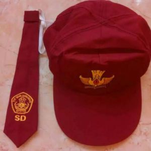 Topi sd polos bordir + Dasi Sd Bordir
