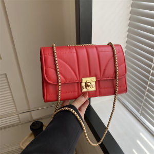 2024 New Style Small Square Bag Commuter Single Shoulder Crossbody Bag High Quality Texture French Chain Bag Urban Minimalist