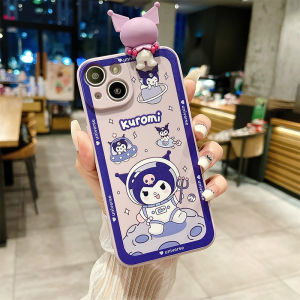 Cute Cartoon Vivo Y73 Phone Case Full Edge Protection Space Kuromi Design Couple Style Crossbody Rope Girls Heart Shape