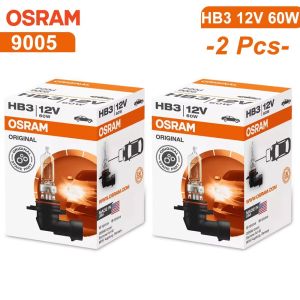 Osram | OSRAM Original 9005 HB3 12V 60W 3200K P20d Headlight Driving Car Halogen Light 3200K High Low Beam ORIGINAL Line for Lexus Honda