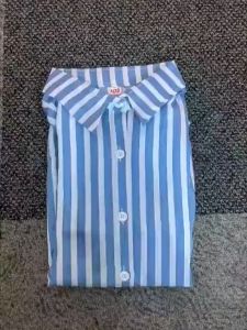 STRIPE SHIRT KEMEJA WANITA LENGAN PANJANG MOTIF SALUR SIZE M L XL XXL