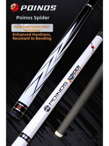 POINOS | Carbon Fiber Black Technology Snooker Cue for Chinese 8-Ball and 9-Ball American Pool
