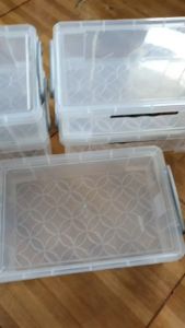 กล่องพลาสติกเก็บของ กล่องใส กล่องใส่ของอเนกประสงค์ กล่องเรโท วางซ้อนกันได้