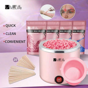 Viilife EU Plug Hair Removal Wax Kit Waxing Beads Face/Brazilian/Full Body/Bikini/Sensitiive skin