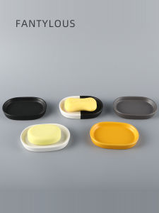 Creative Ceramic Soap Dish Small Size for Hotel And Bed Breakfast Multi Color Optional Elliptical Shape Bathroom Hardware