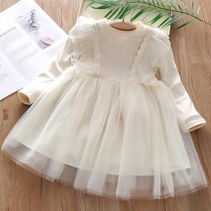 Girls Gauze Tutu Dress White Pink Spring Children Lace Princess Dress For 1-6 Yeas Old Baby Girls Birthday Party Costume