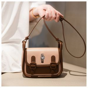 Original Design North Bag 2025 New Womens Shoulder Bag Bear Pattern Fashionable Small Size Crossbody Bag for Young Women