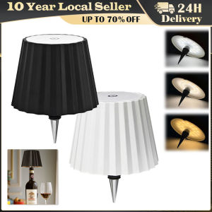 Wine Bottle LED Wireless Table Lamp 3-color Infinitely Dimmable USB Rechargeable Dining Table Lights Beverage Lamp Top touch