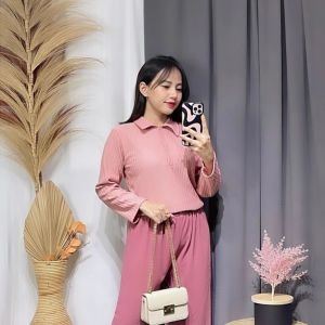 KAOS PANJANG WANITA BAHAN KNIT LONGSLEEVE WANITA TOP KNIT WANITA KAOS HARIAN WANITA BAHAN KNIT ATASAN WANITA PANJANG
