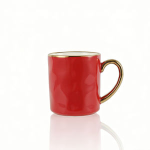 Luxurious Ceramic Mug for Coffee Tea Cup with Golden Rim