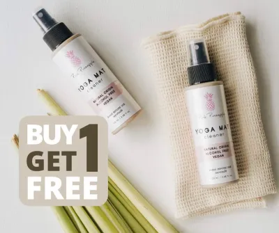 SPECIAL PROMO 2 BOTTLES - PINK PINEAPPLE Yoga Mat Cleaner 100ml All Natural Cleaning Spray ผลิตภัณฑ์จากธรรมชาติ สำหรับทำความสะอาดเสื่อโยคะ