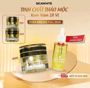 Kem Cốt Nám 18 Vị Sica White 25gr Tặng Serum Cấp Ẩm Căng Bóng Da