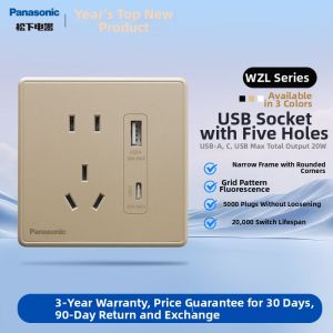 Panasonic | Gold AC-Appropriate Dual-Control USB Wall Socket