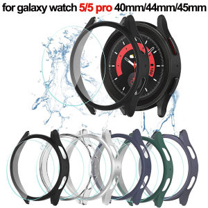 Cover+Tempered Glass for Samsung Galaxy Watch 5/5 Pro 45mm Waterproof Screen Protector PC Case for Galaxy Watch 5 40mm 44mm
