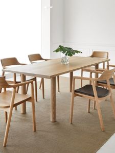 Nordic Style Solid Wood Office Desk Simple Home Japanese Style Dining Table Conference Table Living Room Long Conference Table Working Table Combination