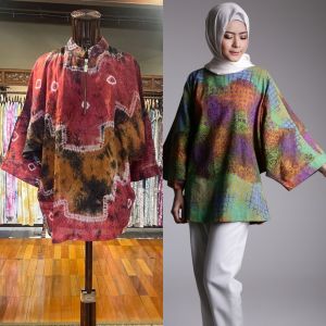 Tunik Batwing Viscos by Dian Pelangi LIMITED EDITION Blouse Baju Atasan Kemeja Blus Outfit Kerja Kantor Casual Formal Pesta Pernikahan Kondangan Wanita Hijaber Cantik Anggun Modis Modern Elegan Mewah Model Korea Terbaru Motif Jumputan Pelangi Kekinian