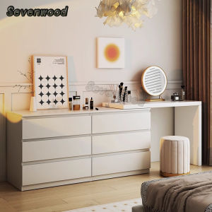 Sevenwood dressing table makeup table with side cabinet drawer cabinet Jadual pakaian Meja Solek vanity table 梳妆台