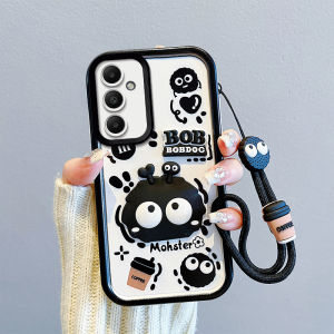 Phone Case Samsung Galaxy A16 A56 A36 4G 5G Cute Colour 3D Cartoon Dolls Casing with Short Lanyard Lens Protection Silicone Soft Cover 2025