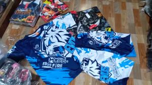 Setelan Baju Gaming Free Fire & Mobile Legends Anak Laki-Laki