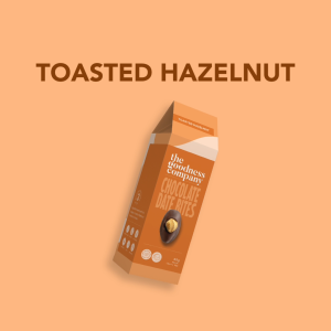 [SG] The Goodness Company Toasted Hazelnut Chocolate Date Bites - Bundle of 3 Packs (45g Each) | Vegan | Plant Based | No Added Sugar | Naturally Sweetened with Dates | Healthy Chocolate Crunchy Snack Bites | Toasted Hazelnut Vegan Date Bites