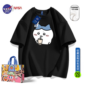 Nasa สไตล์ญี่ปุ่นแขนสั้น Chiikawa Ussachi เสื้อยืด Geekaawaii Hachi น่ารัก รุ่นสําหรับฤดูร้อน ผ้าฝ้าย ลำลอง เสื้อยืด