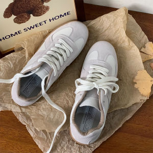 รองเท้าเด็กซ์เทรนเนอร์ รองเท้าลำลอง รองเท้าผ้าใบ รองเท้าผู้ชาย รองเท้าผู้หญิง รองเท้าผ้าใบสไตล์ย้อนยุค สไตล์ญี่ปุ่น รองเท้าสีขาว