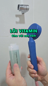 Lõi lọc nước Vitamin gắn vòi hoa sen hoặc củ sen tắm có 2 mùi Trà Xanh/Ngải Cứu Aquaduo Soon100u