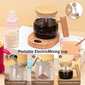 Portable Electric Stirring Mug 400ML Glass Stirring Mug Electric High Speed Waterproof Mixing Mug For Coffee Milk ProteinPowde