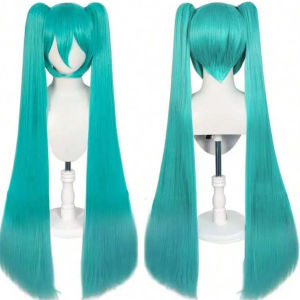 Tóc Giả Dài Phong Cách Anime Màu Xanh Lá Cây Dành Cho Nữ Chất Liệu Sợi Tổng Hợp Chịu Nhiệt Dùng Hàng Ngày Sinh Nhật Hóa Trang Cosplay Sợi Chịu Nhiệt Cao