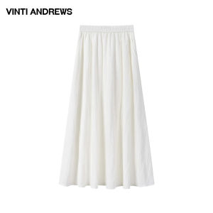 Chân Váy Midi A-Line Cao Waist Trắng Cho Mùa Hè