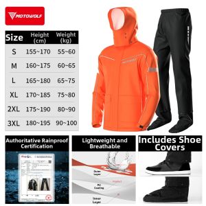 MOTOWOLF | Rainproof Motorcycle Riding Suit Adult