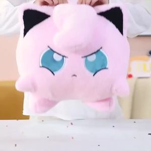 AOGER | Very Soft Fluffy Jigglypuff Plush Toy Stuffed Anime Throw Pillow Japanese Style Plushies Cartoon Doll Sofa Bed Home Decor Gifts