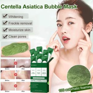 Centella Asiatica Bubble Mask Moisturizing Oil Control Blackhead Removal Clay Mask Self-foaming Face Mask 积雪草泡泡面膜