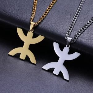 Lemegeton Stainless Steel African Berber Symbol Womens Simple Free Necklace African Kabir Style Berber Ethnic Jewelry Gifts