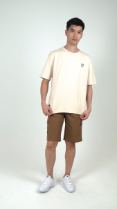 Forest Baju T-Shirt Lelaki | Forest Premium Weight Cotton Oversized Round Neck Tee Interlock Knitted T-Shirt - 23946