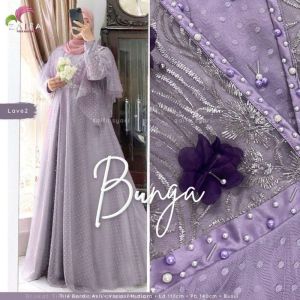 DIJAMIN REALPICT: CEMPAKA DRESS BRUKAT TILE/GAMIS BRUKAT TERBARU 2022