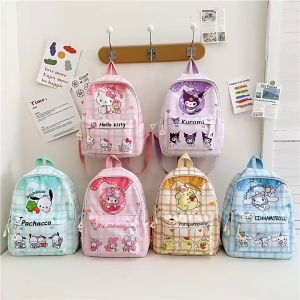 Cute Sanrio Cartoon Kids Backpack – My Melody / Hello Kitty / Kuromi / Cinnamoroll / Pochacco – Lightweight School Bag (22×30×11cm) Sanrio Character Backpack for Kids – Cute Lightweight School Bag / Travel Bag