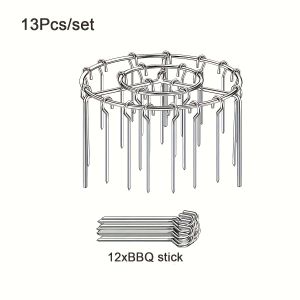 Air Fryer Specialized Barbecue Grill Stainless Steel Barbecue Grill Barbecue Skewers Accessories for Electric Air Fryers