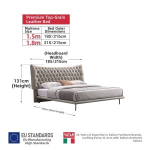 VATAR | New Model High Leg Italian Luxury Modern Villa Master Bedroom Bed