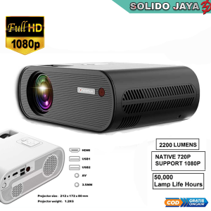Proyektor Projector Terbaru 2025 Layar Tancap  C10 Wifi - Projektor 720P (2600 Lumens) Support 1080P Dan TV Tuner Kualitas Tinggi Home Theater Video Multimedia Terbaik Di Kelasnya