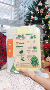 Bộ Bóc Dán Cây Thông 3D - Đồ Chơi Trang Trí Noel Giáng Sinh DIY Tự Làm Cho Bé - Lalala baby