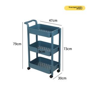 JIADONGLI | Multi-Level Mobile Snack Storage Cart for Bedroom Living Room and Bathroom