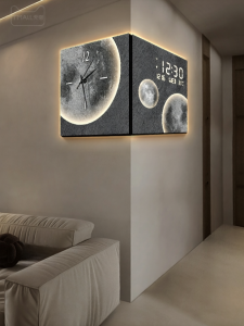 JIJIANJI | Creative Dual-Sided Corner Clock Digital Wall Clock With Perpetual Calendar