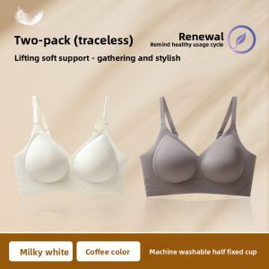 DOULI | Invisible Seamless Womens Bra Foundation Liquid Anti-Sagging Small Chest Gathered Summer Hot Sale Sports Casual Style V-Neck