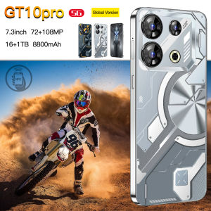 GT10Pro 5G Smartphone 7.3inch Ultra-clear Large Screen Memory 16GB RAM+1TB ROM Battery 8800mAh Support NFC Camera 72MP+108MP