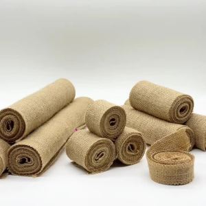 2M Natural Jute Fabric Roll 13 Widths 2.5-35cm Burlap Hessian Ribbon for Table Runner Wedding Party DIY Home Crafts