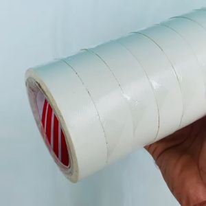 Băng keo vải màu Trắng rộng 2.4cm dài 12 mét mỗi cuộn lõi giấy 3mm - 1 cây có 12 cuộn - Shop Út Lớn