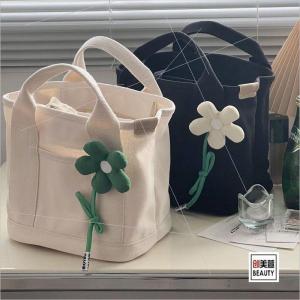 กระเป๋าผ้าใบ Tote Bag ทรงพิเศษ กระเป๋าใส่อาหารสำหรับนักเรียน สไตล์เกาหลี กระเป๋าใส่ของแบบลำลอง กระเป๋าสะพายไหล่แบบลำลอง